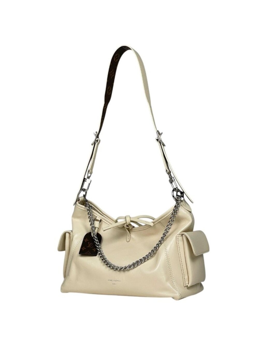 Louis Vuitton Carryall Cargo Vibe PM Shoulder Bag 2-Way Leather Vanilla